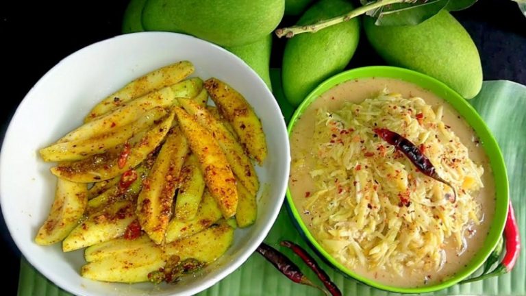 কাঁচা আমের টক-ঝাল ভর্তা