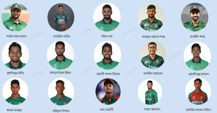 বিশ্বকাপ দল ঘোষণা বাংলাদেশের