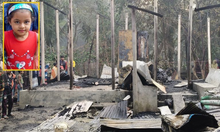 তালা লাগিয়ে বিএনপি নেতার বসতঘরে আগুন, ঘুমন্ত শিশুর মৃত্যু