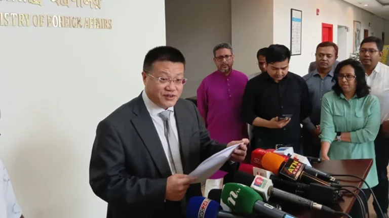 বাংলাদেশে তৃতীয় পক্ষের হস্তক্ষেপ চায় না চীন: রাষ্ট্রদূত