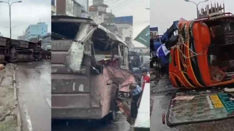 দুই বাসের সংঘর্ষে নিহত ৪