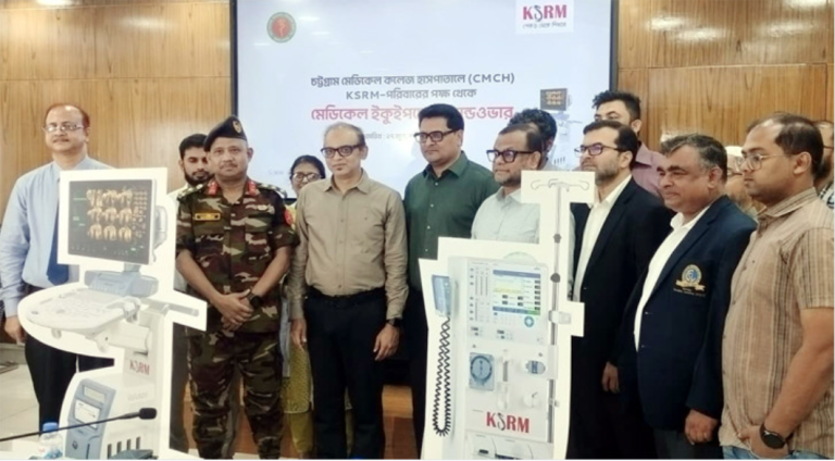 চমেক হাসপাতালে কেএসআরএম’র ২ কোটি টাকার চিকিৎসা সরঞ্জাম হস্তান্তর