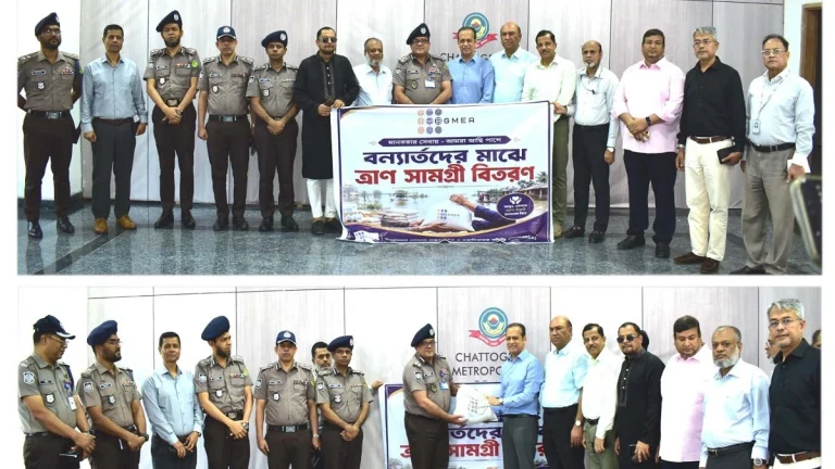 চট্টগ্রামে বন্যাদুর্গতদের পাশে বিজিএমইএ