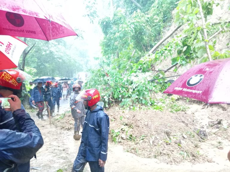 টানা বর্ষণে পাহাড় ধসে কাপ্তাই-চট্টগ্রাম সড়কে যান চলাচল বন্ধ